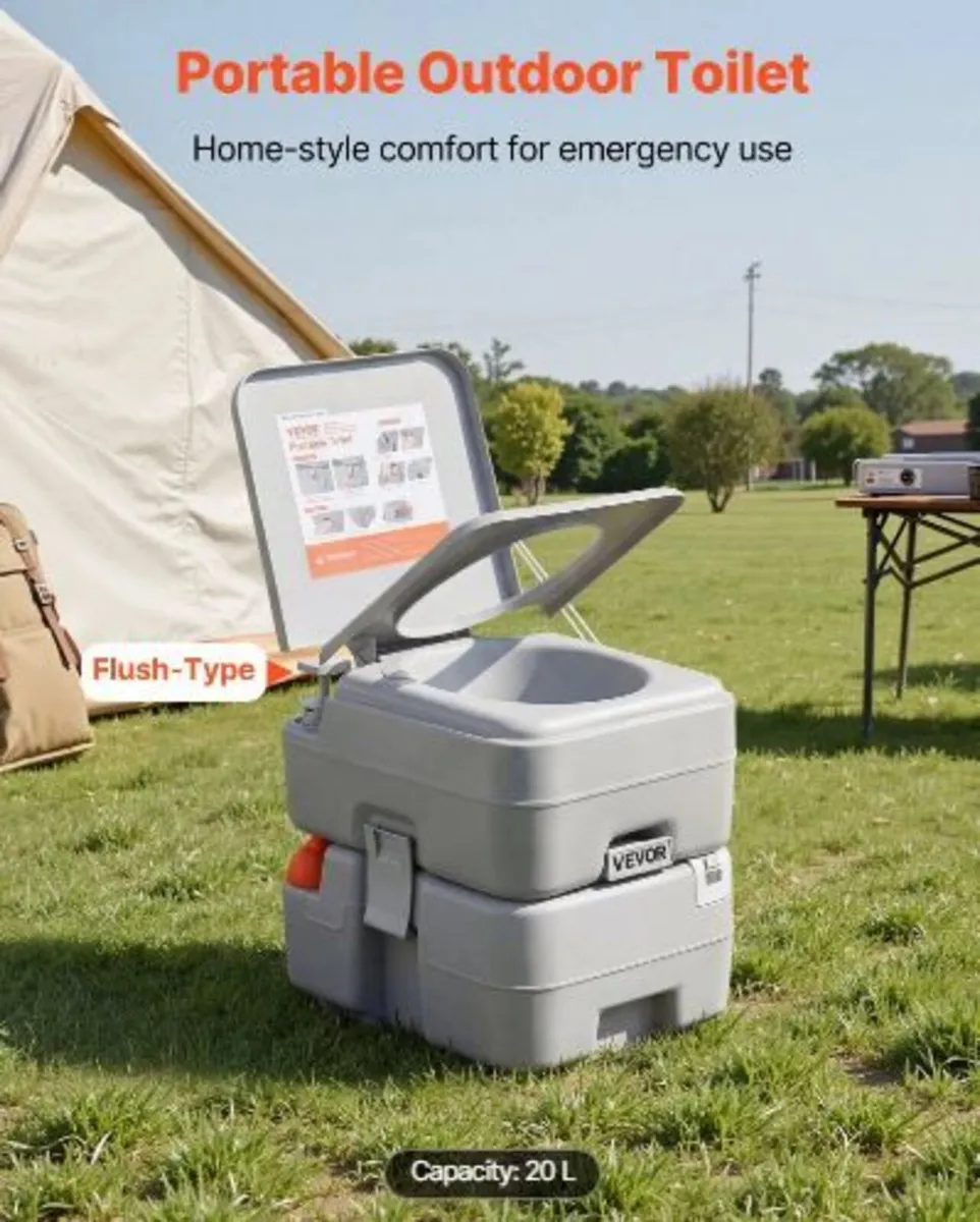 Portable Toilet, 20L Detachable Waste Tank, 120 - Image 2