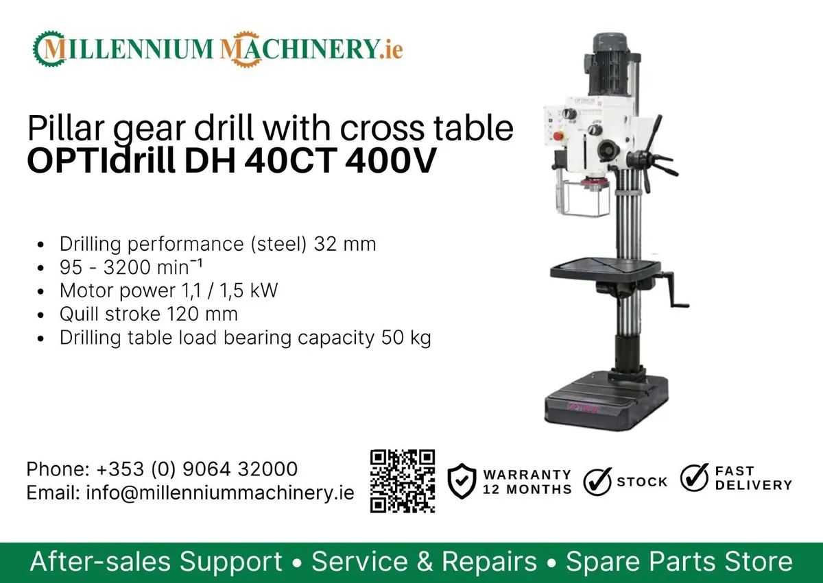 Pillar gear drill with cross table DH 40 CT 400V - Image 1