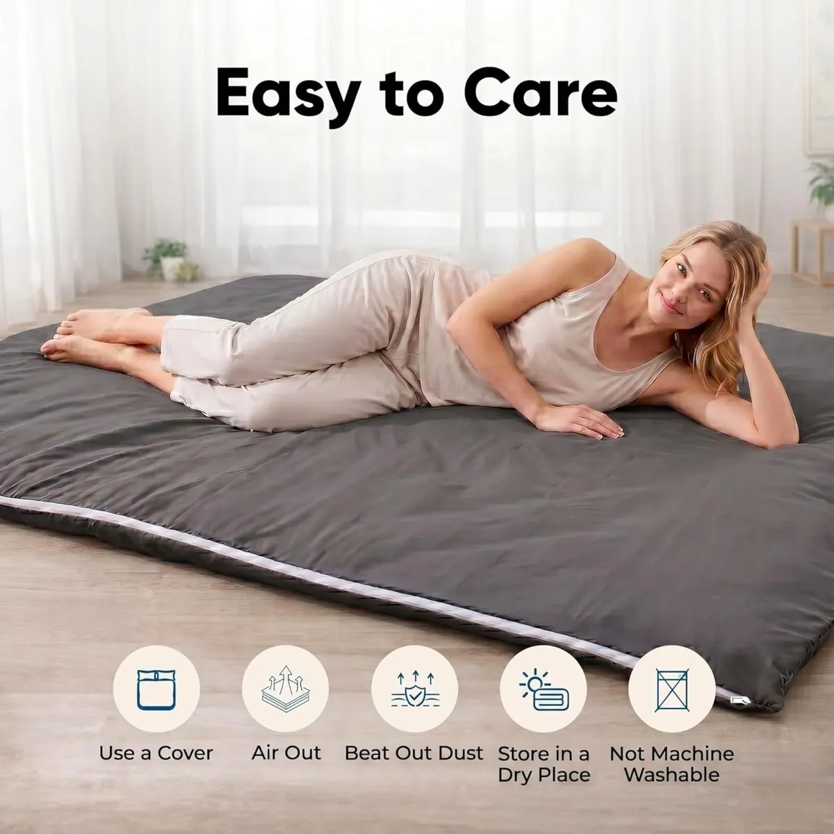 7 Layer Memory Foam Japanese Futon Mattress - Image 4