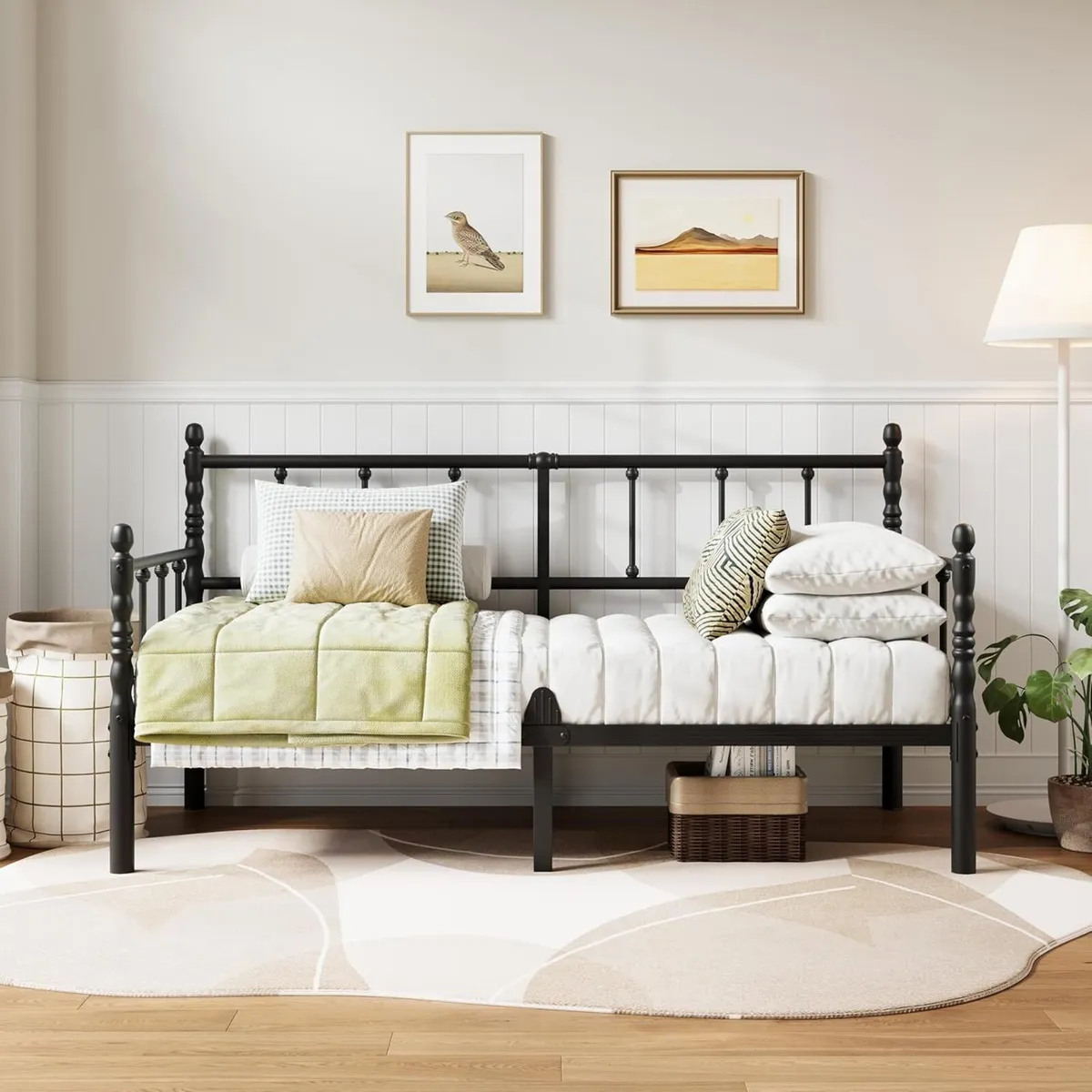 Bed Frame with Headboard Metal Day Mattress Slide - Image 3