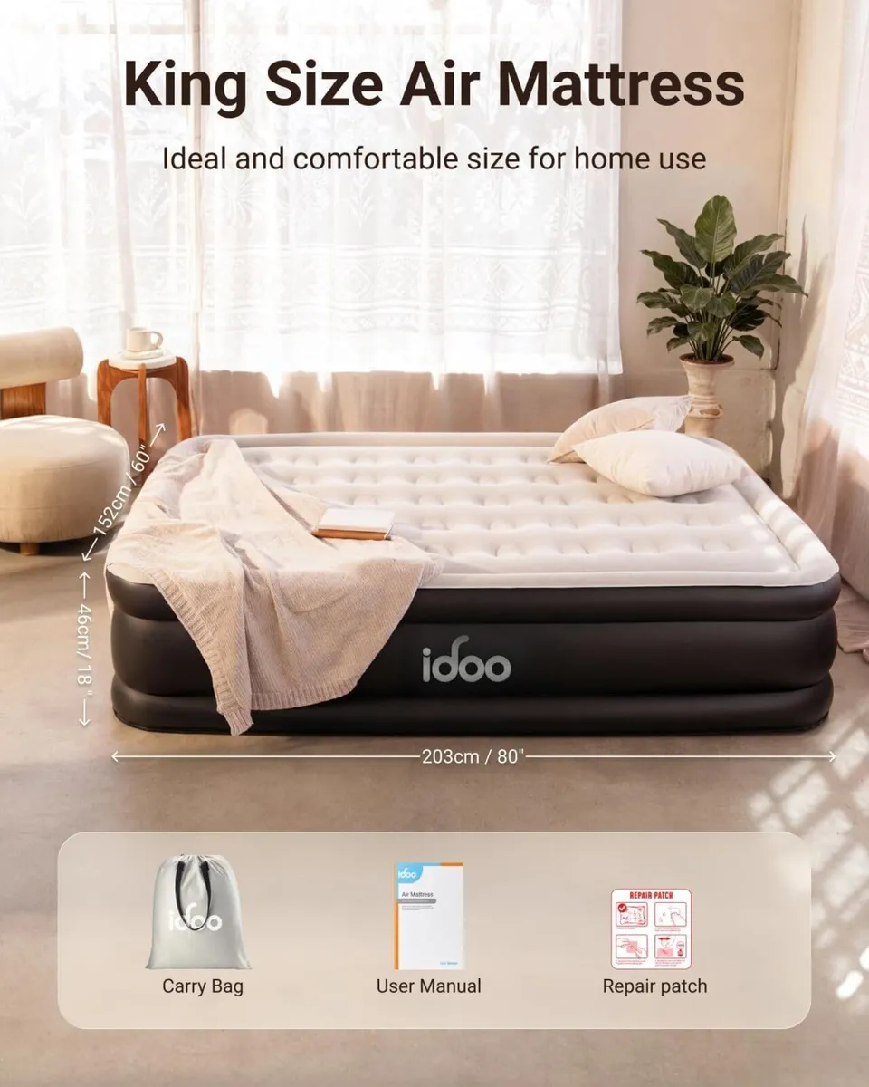 Inflatable Air Mattress Airbed with Built-In Pump - Image 4
