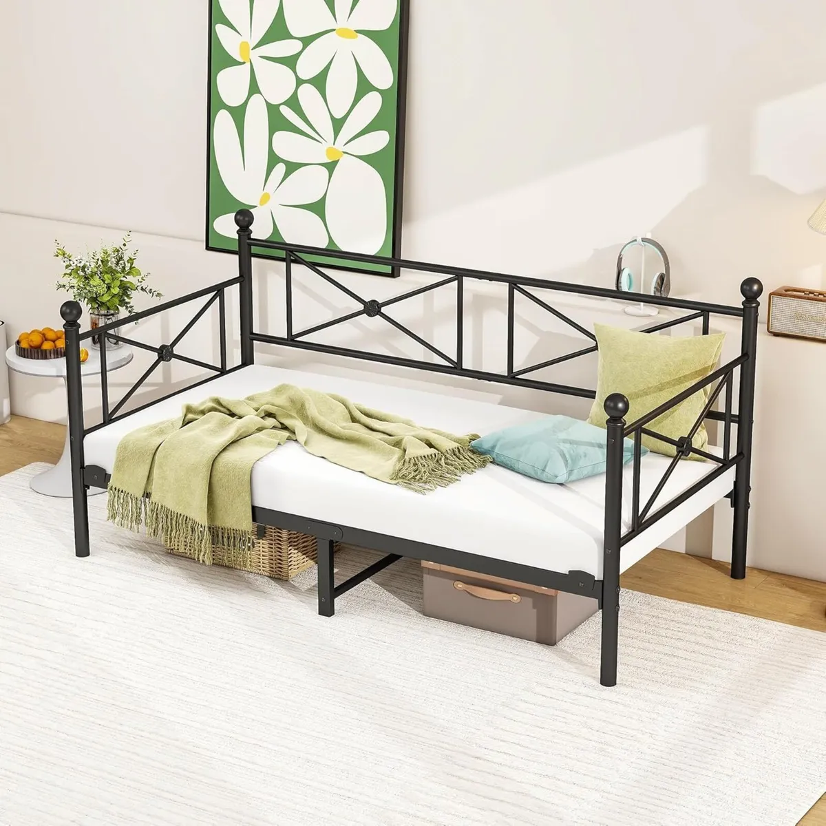 Sofa Bed Metal Daybed Frame with Headboard - Image 3