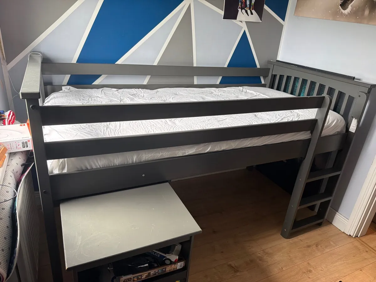 Mid Bed with desk ,matrees - Image 2
