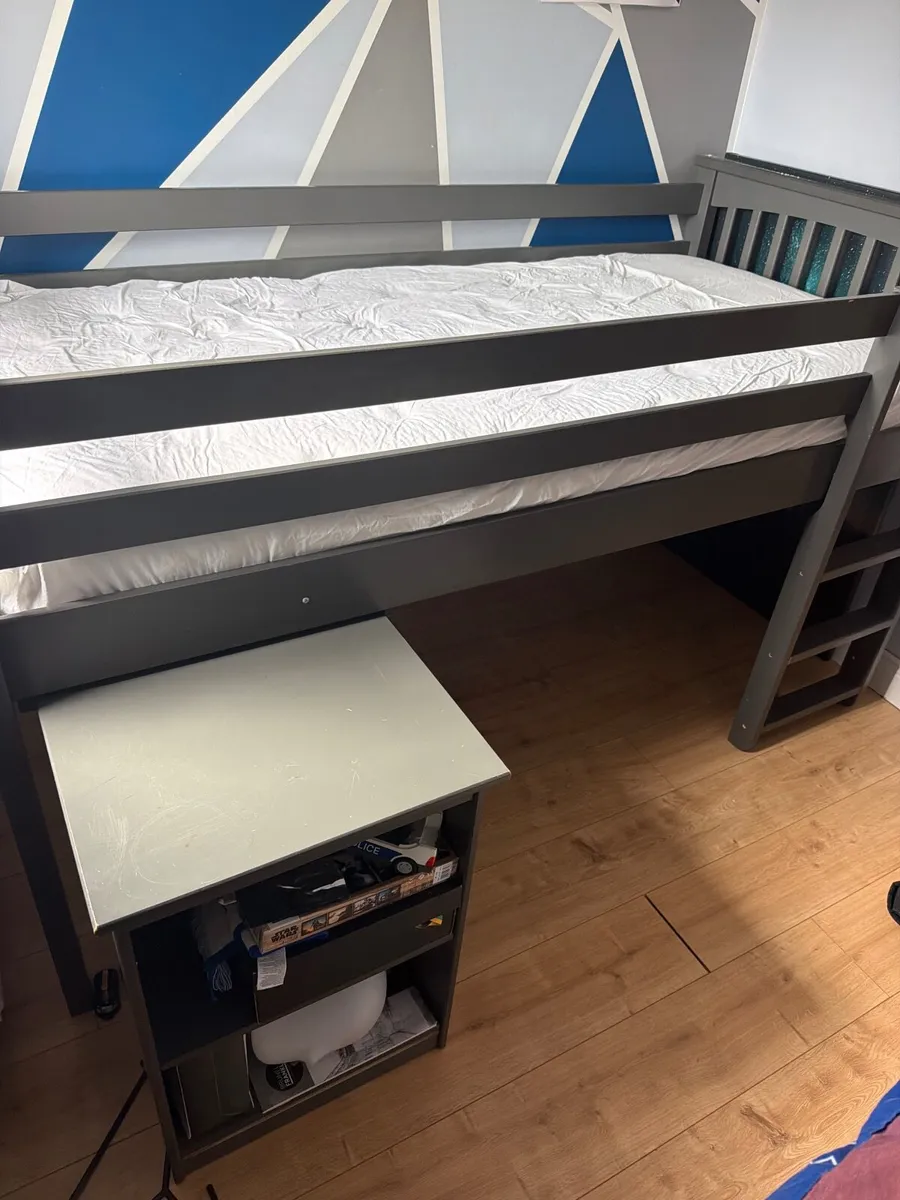 Mid Bed with desk ,matrees - Image 1