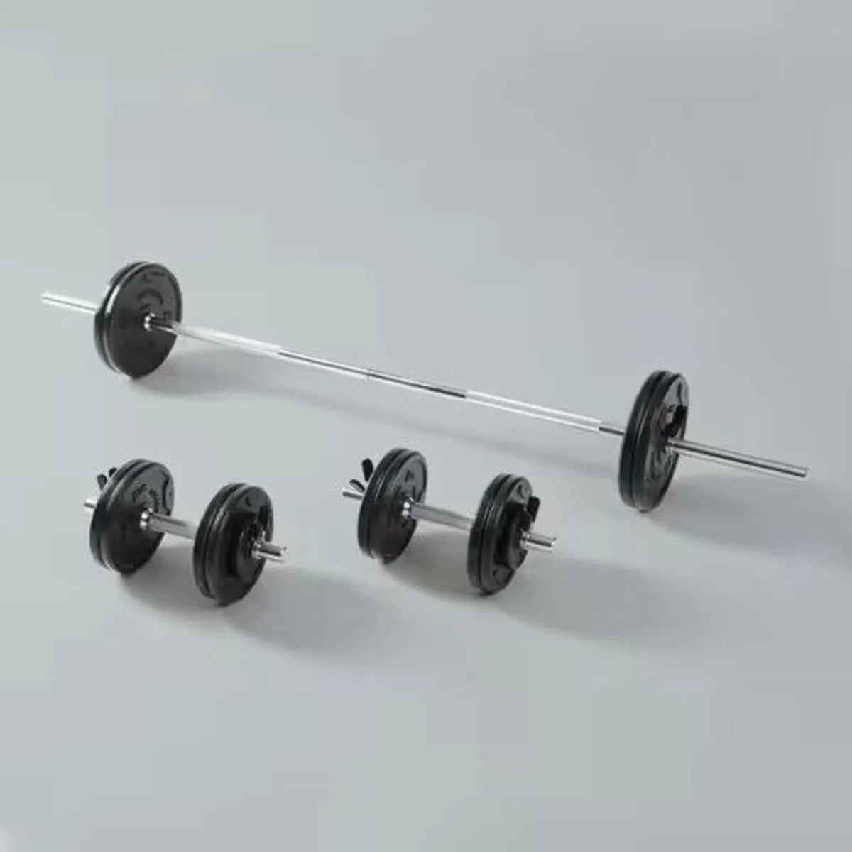 Weights 50 kg Cast Iron Dumbbells and Bar Set - Image 1