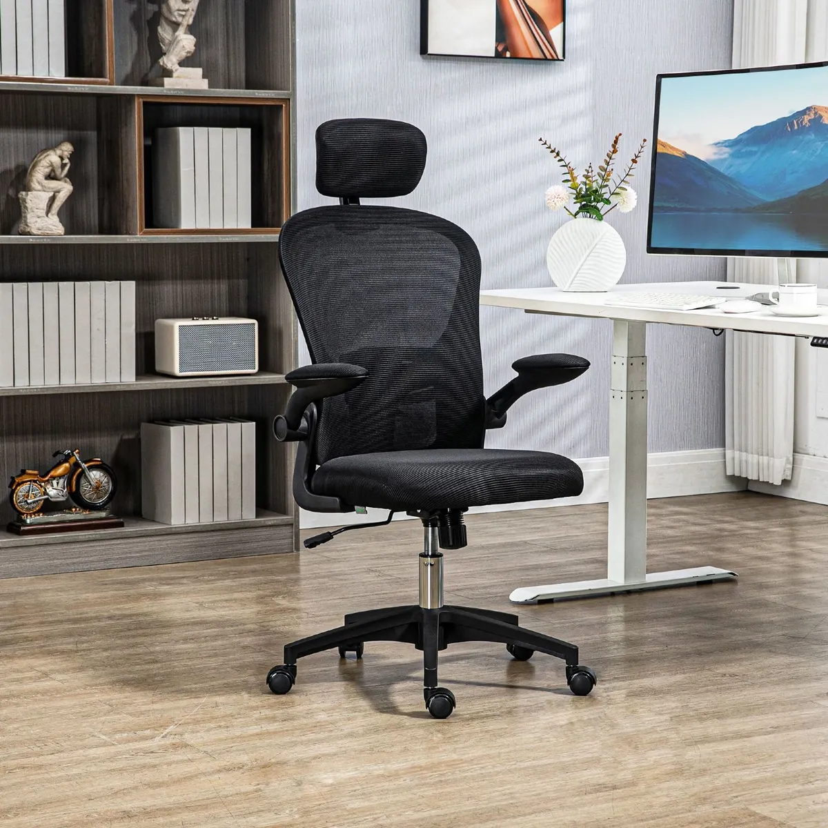 Office Chair Multi Adjustable with Lumbar Support, - Image 1