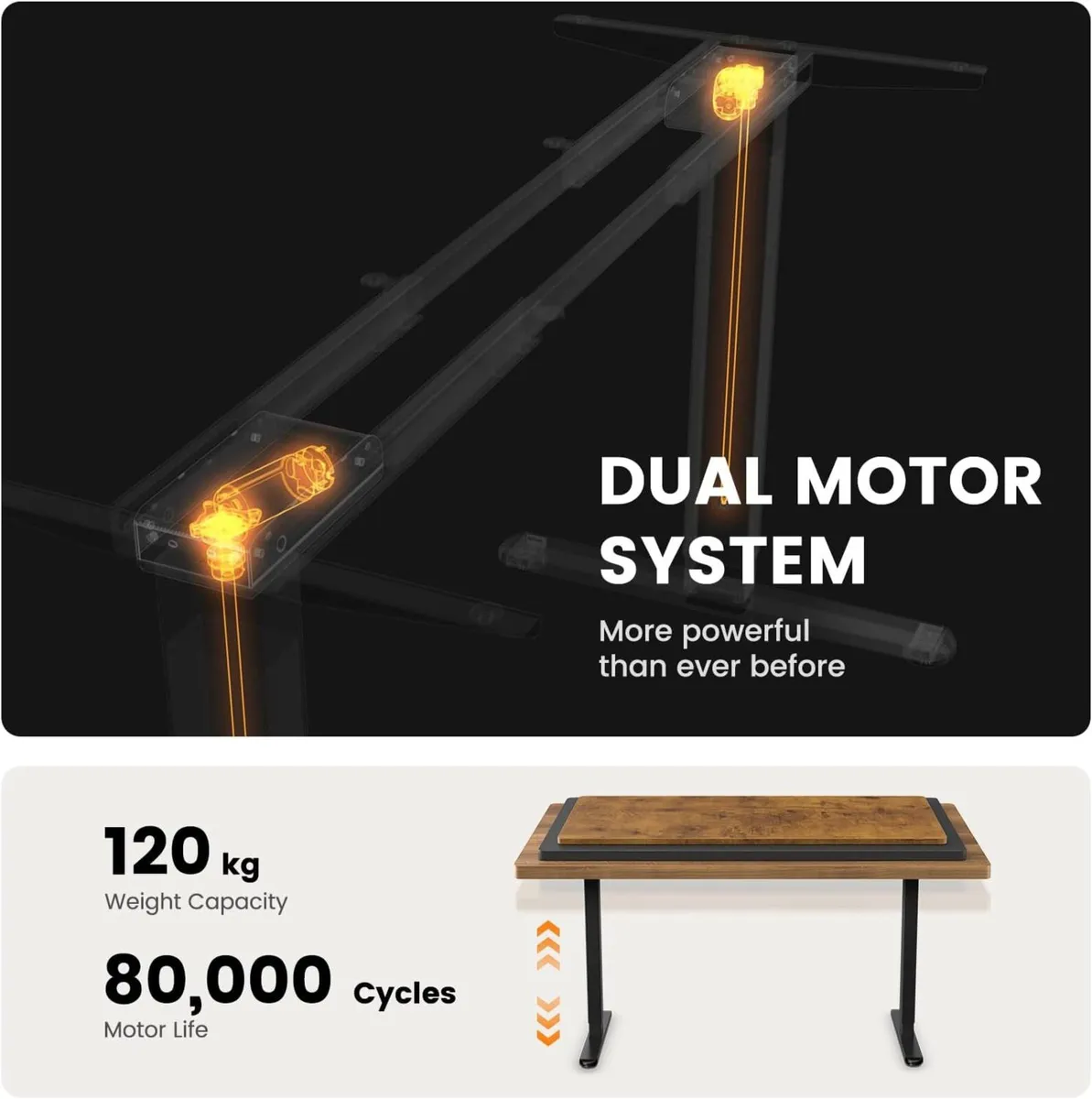 Desk Frame Dual Motor Electric Height Adjustable - Image 4