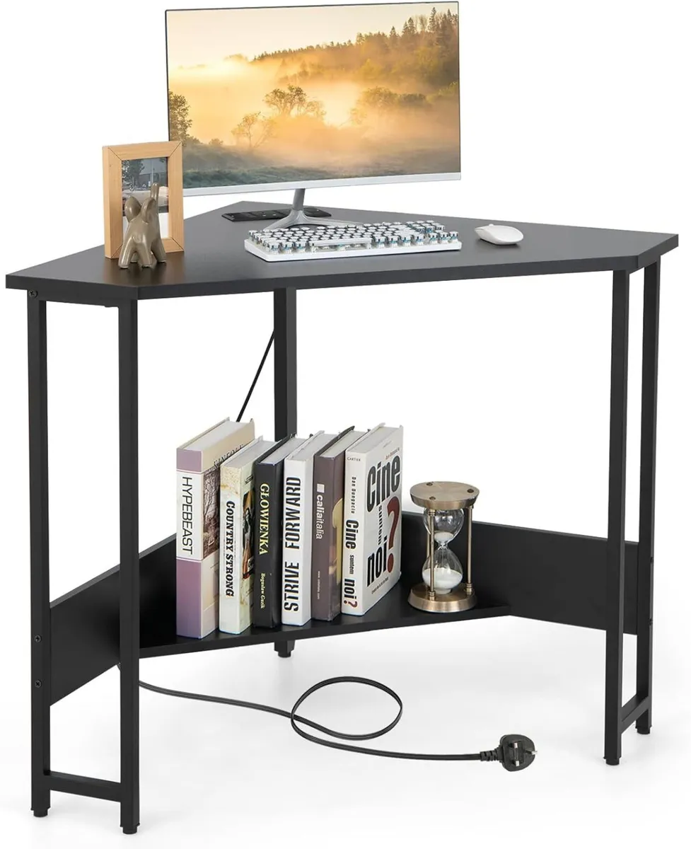 Corner Computer Desk Triangular Writing - Image 1