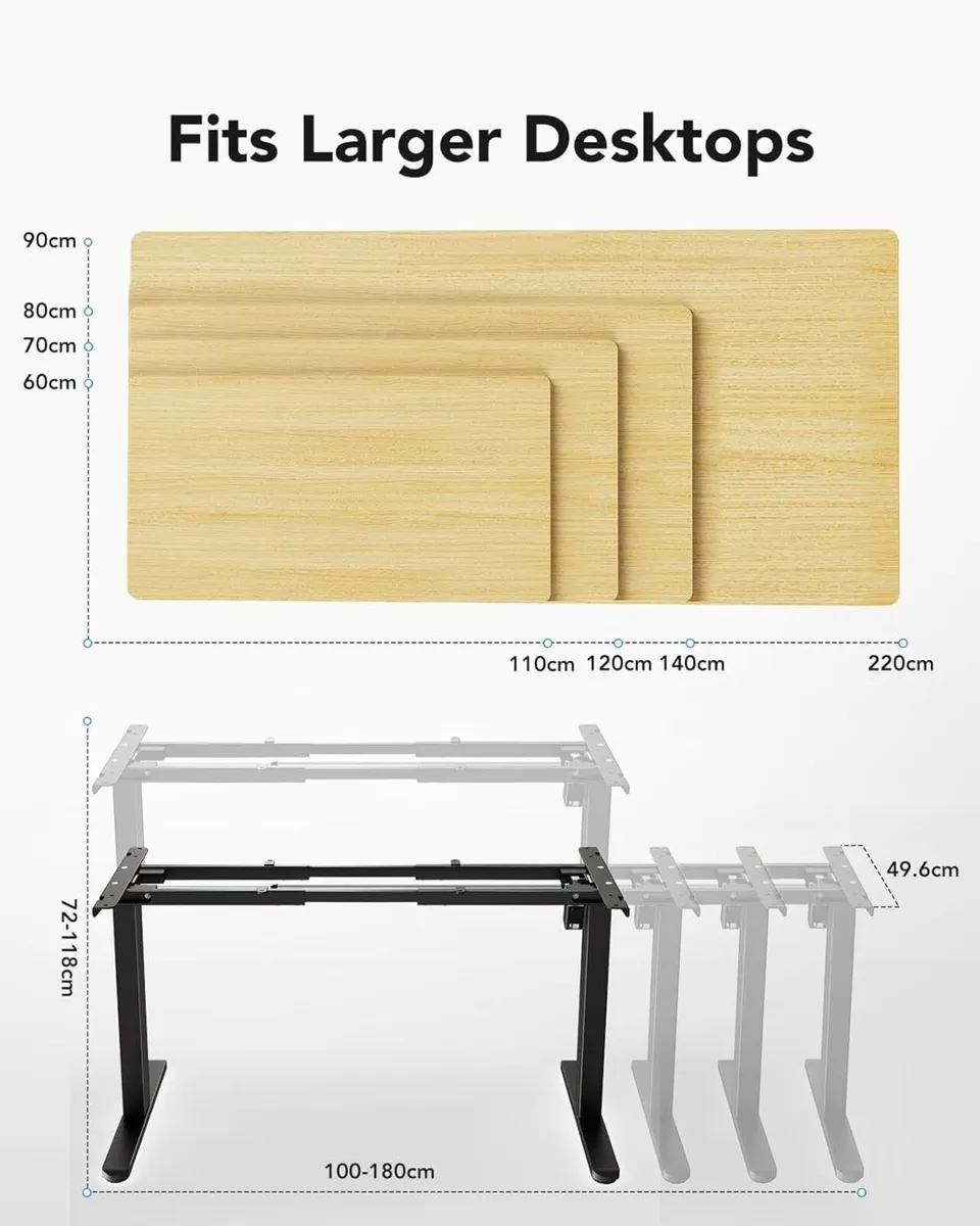 Huanuo Standing Desk Frame Electric Legs - Image 2