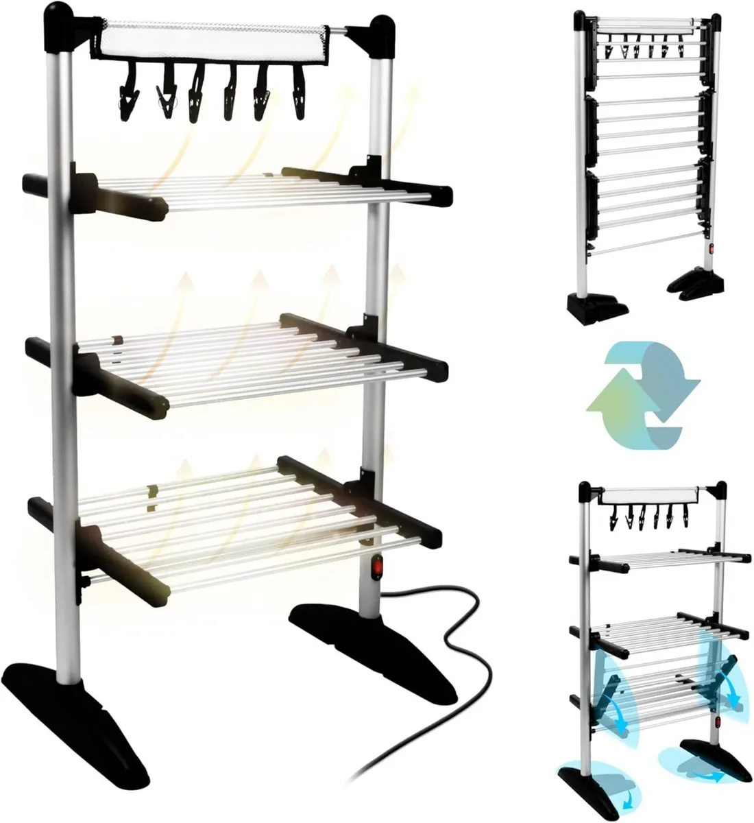 Bk Electric Clothes Airer 3 Tier Heated - Image 1