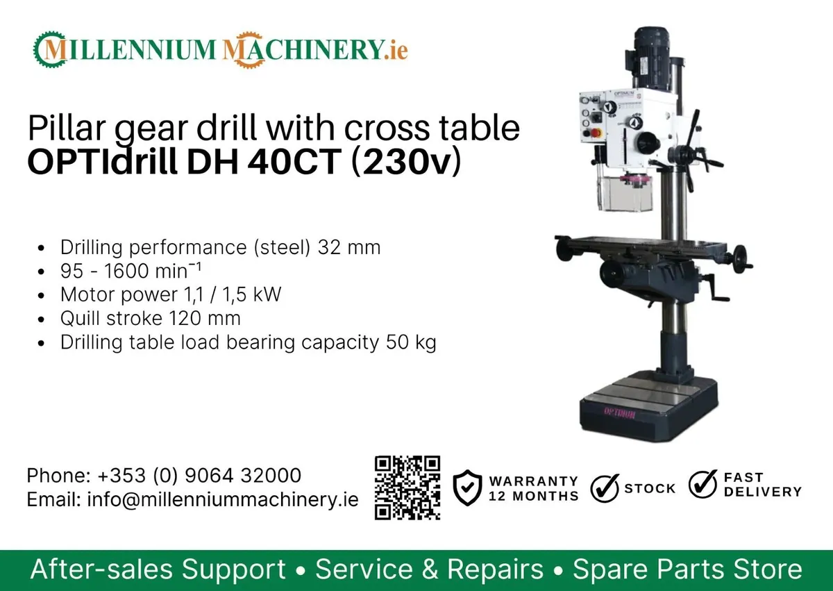 Pillar gear drill with cross table DH 40 CT 230V - Image 1