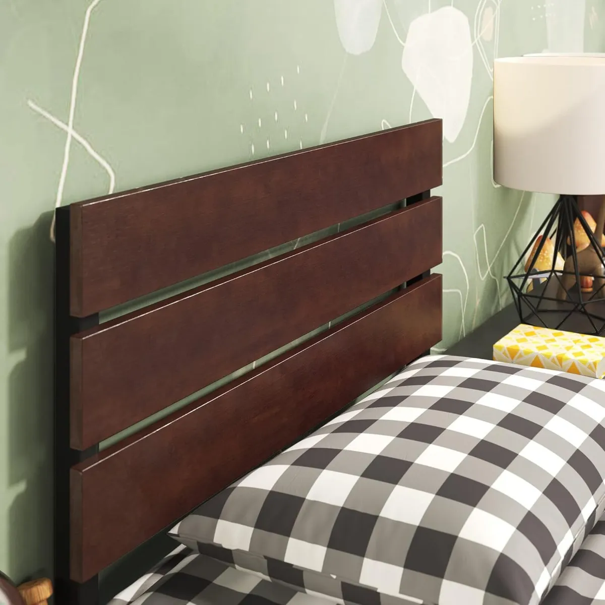 Bed Frame 31'' Height Sustainable Bamboo Metal - Image 4