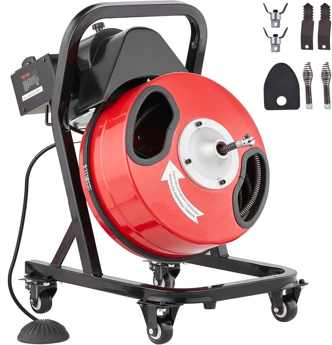 50ft * 1/2 250w Drain Pipe Cleaning Machine - Image 1