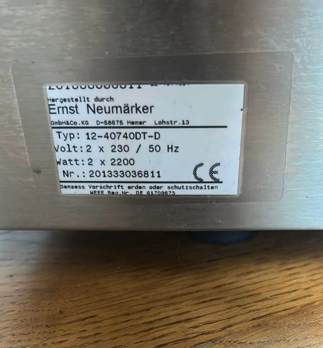 Neumärker waffle maker Twin 2x230V - Image 2