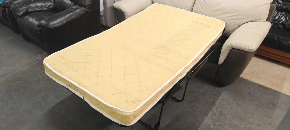 Leather Sofa Bed - Image 3