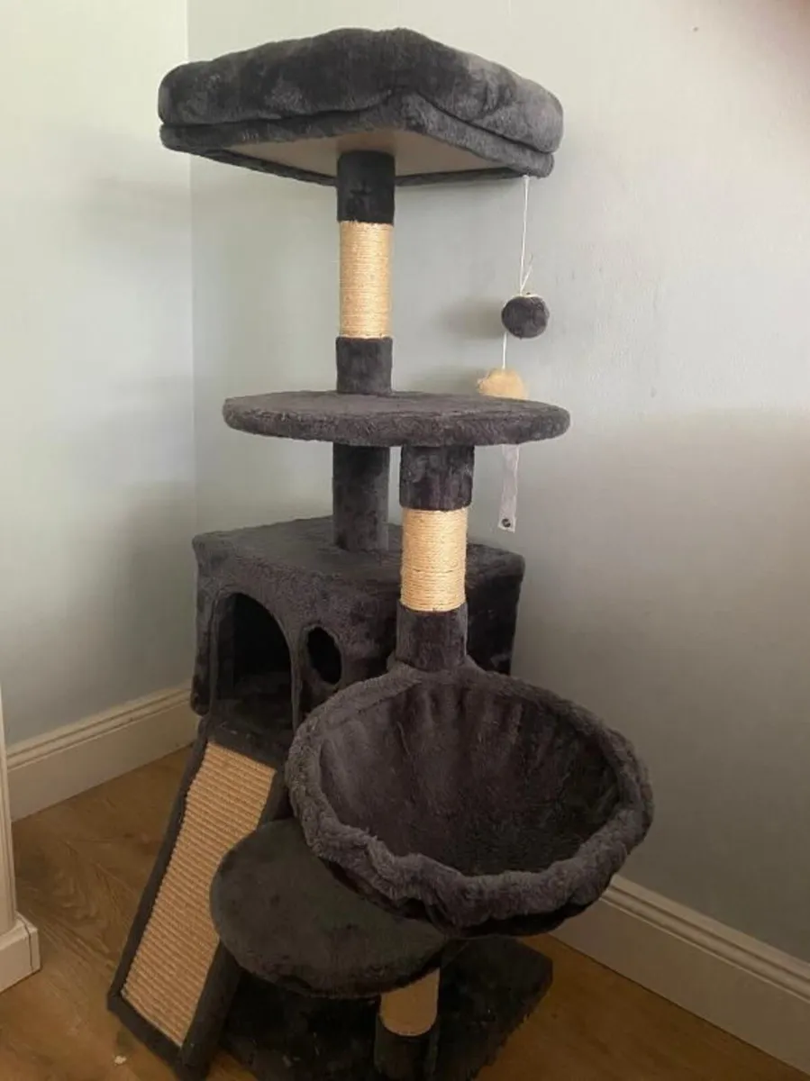 Cat Tower and Hammock and scratching posts - Image 1
