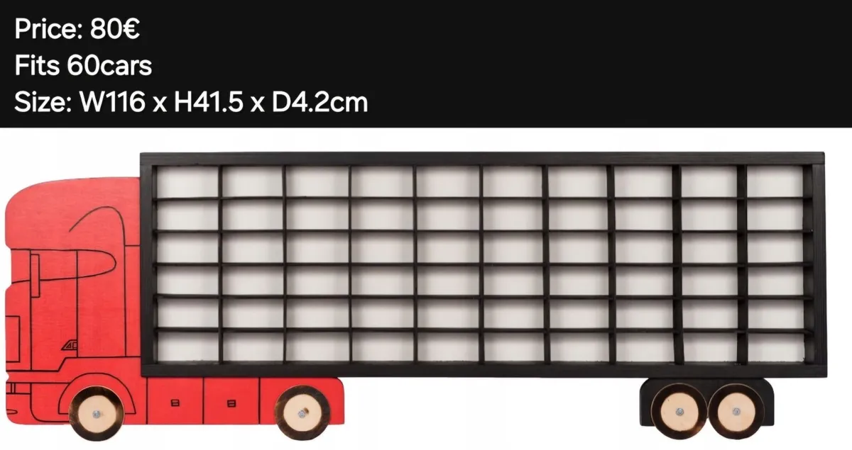 Cabinet Display Shelf Truck Kids Storage - Image 2