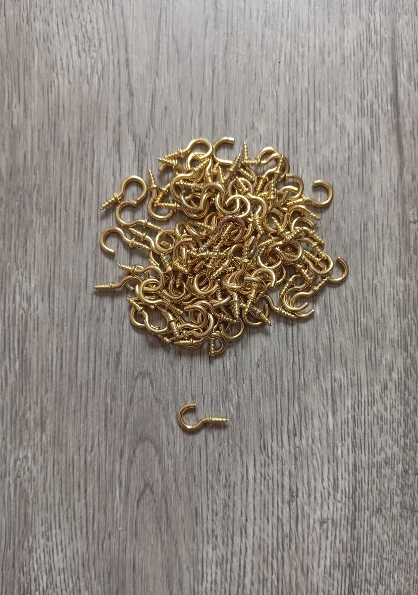 1500 Small Brass Cup Hooks - Image 2