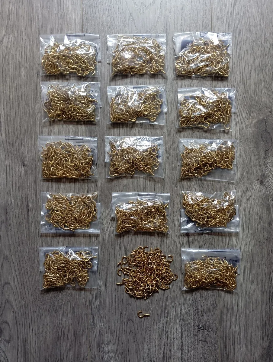 1500 Small Brass Cup Hooks - Image 1