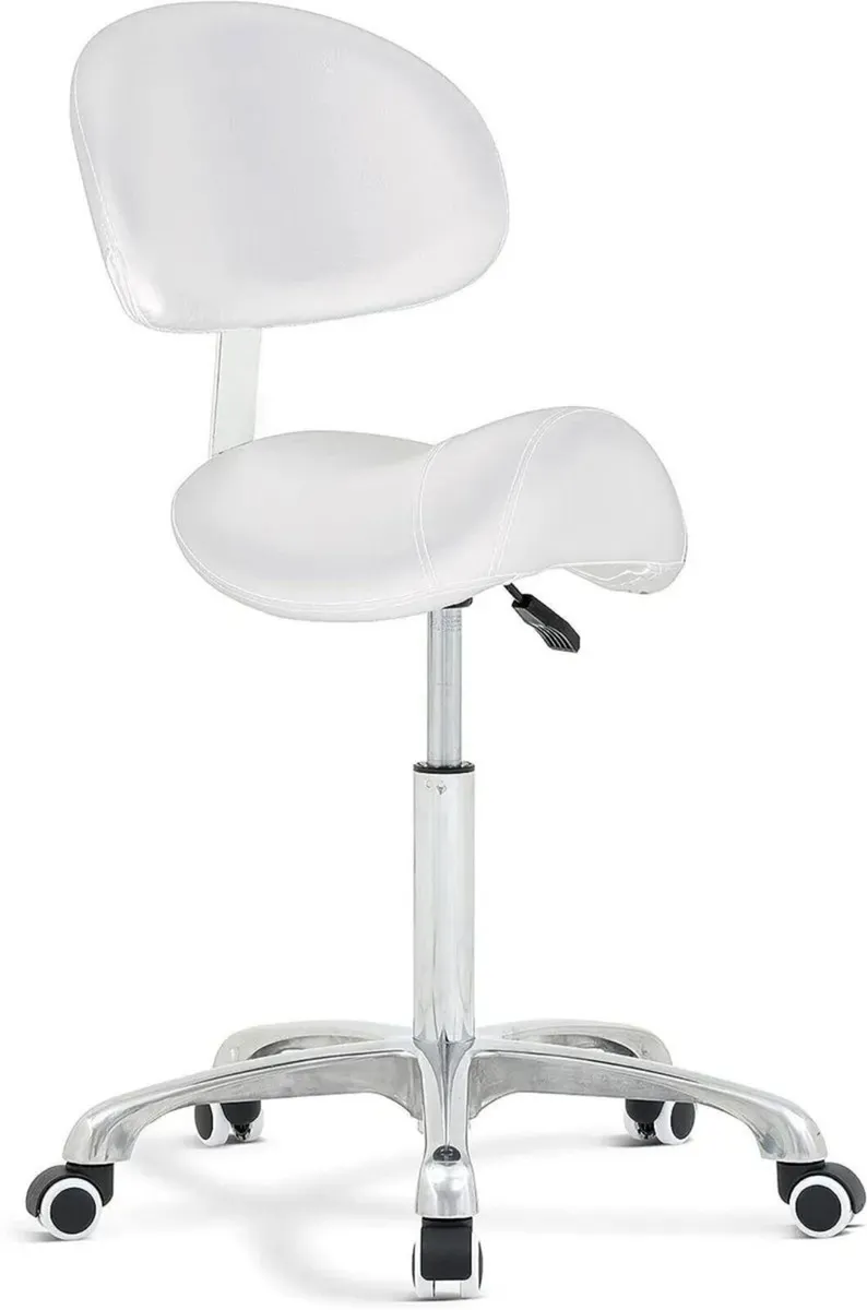 Saddle Hydraulic Work Stool for Salon & Spa Use - Image 1