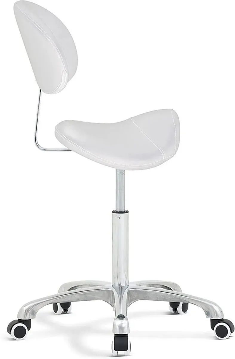 Saddle Hydraulic Work Stool for Salon & Spa Use - Image 4