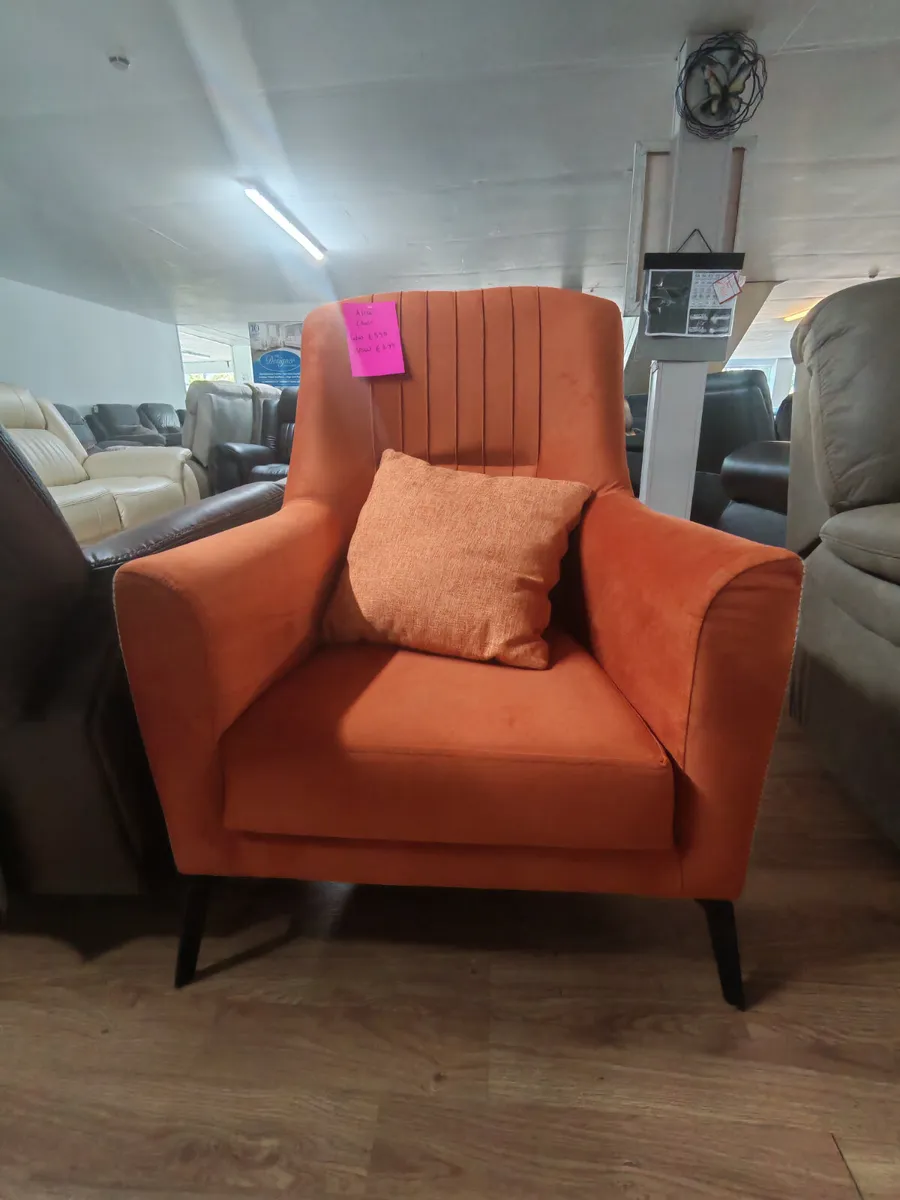 Modern burnt orange chair - Image 2