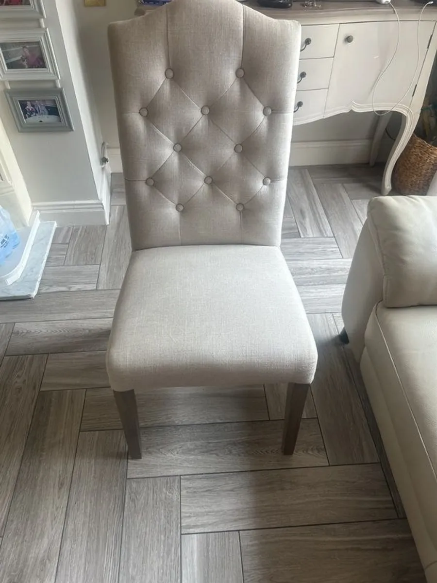 linen dining chairs - Image 1
