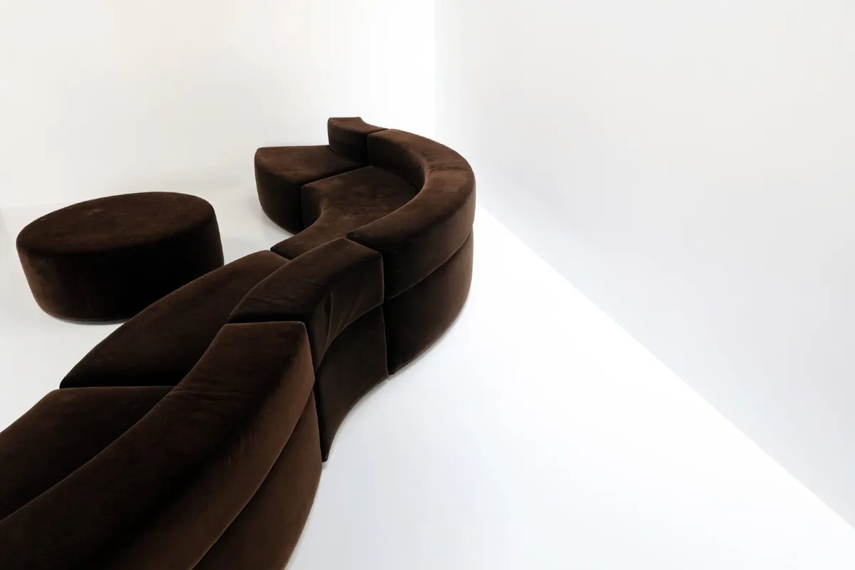 Designer Sofa - modular 5 piece mid century modern - Image 3