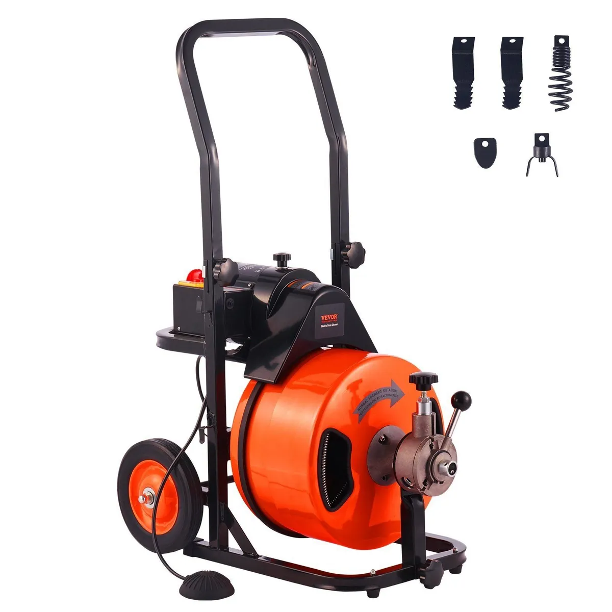 75FT * 3/8 Inch 250W Drain Pipe Cleaning Machine - Image 2