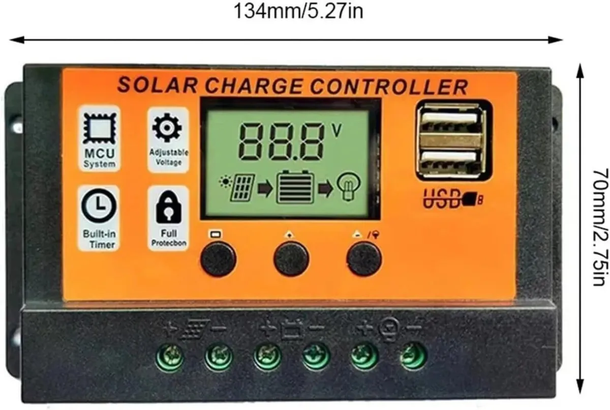 100A Solar Charge Controller With USB Port(70A) - Image 3