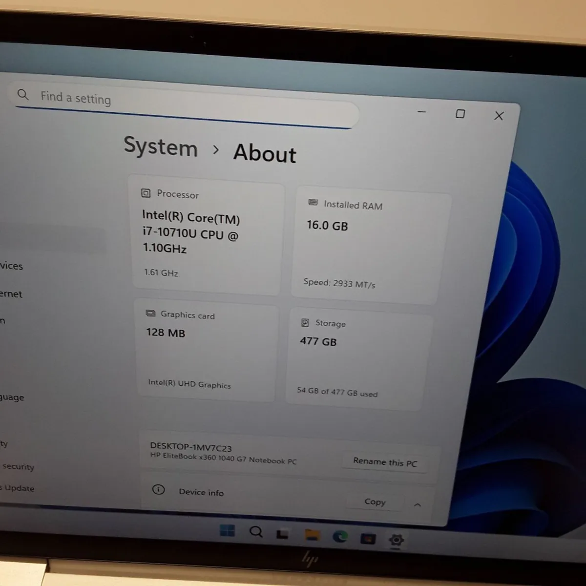 HP EliteBook x360 1040 G7 | Intel Core i5-10210U | - Image 3