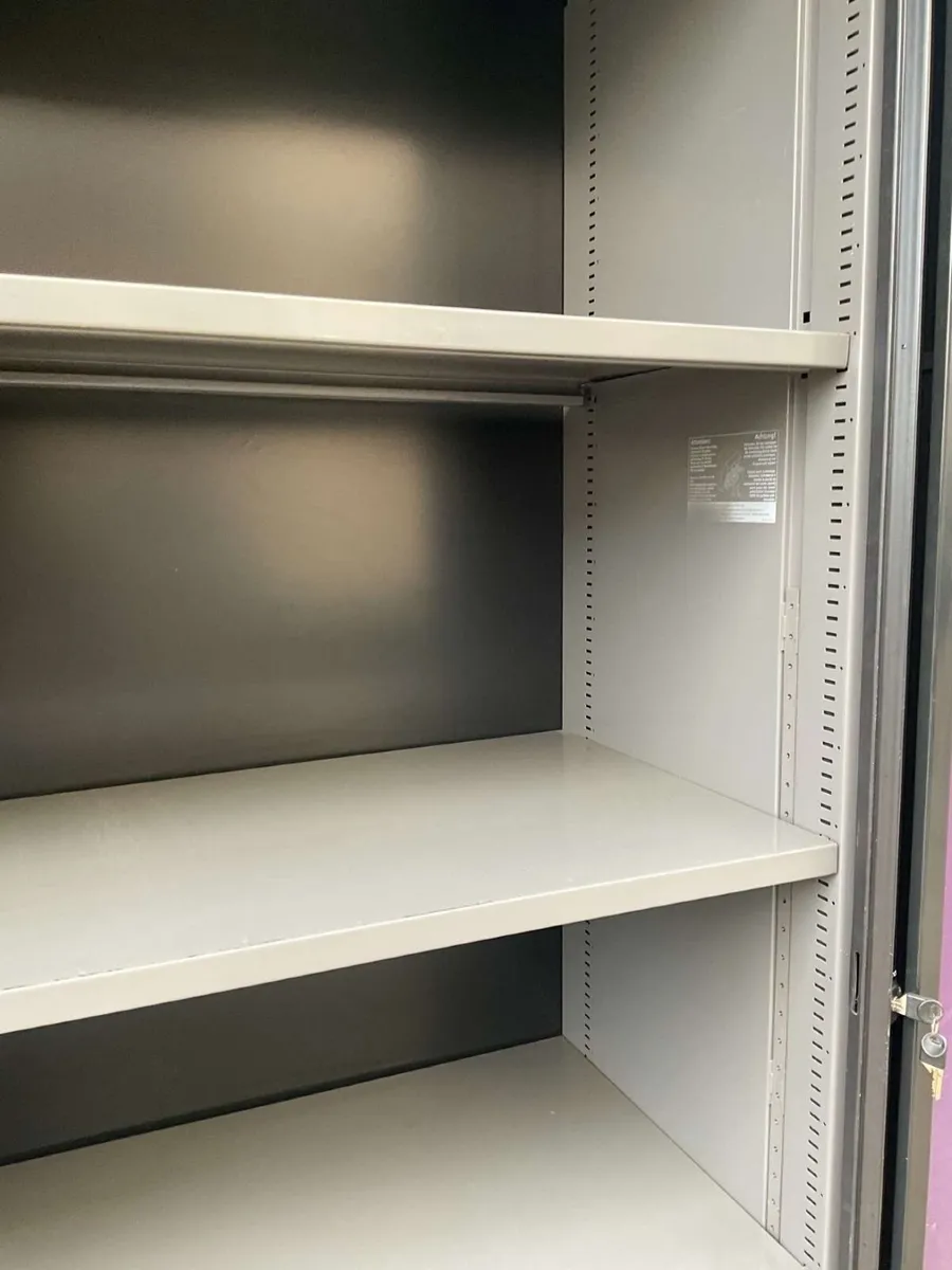 AHREND 1950 Black tambour storage cabinet - Image 4
