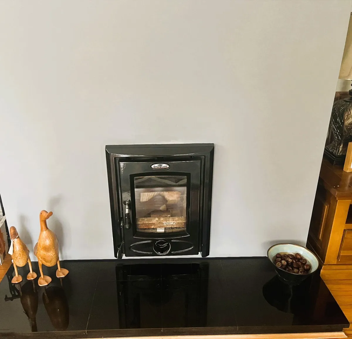 Stanley Cara Insert Stove - Black Enamel - Image 1