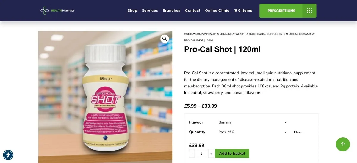 Procal Shot 120ml x 12 High Energy Supplement - Image 3