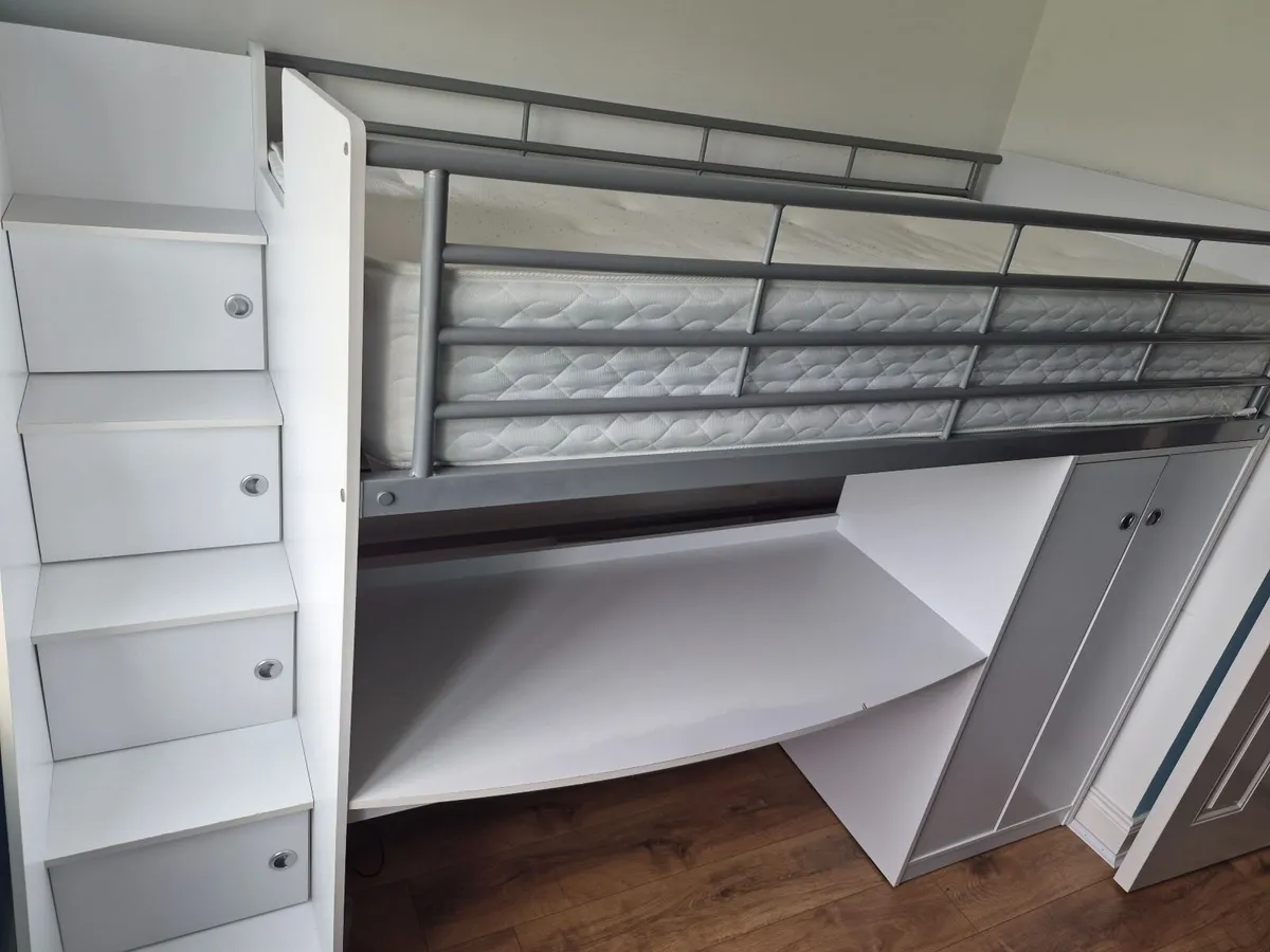 Bunk bed with study table and wardrobe - Image 4