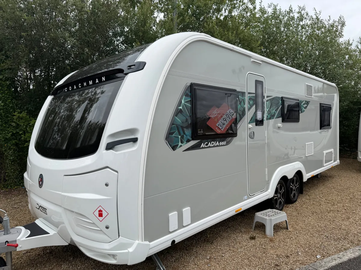 2026 COACMAN ACADIA 660 XTRA 5/6 BERTH CARAVAN - Image 1