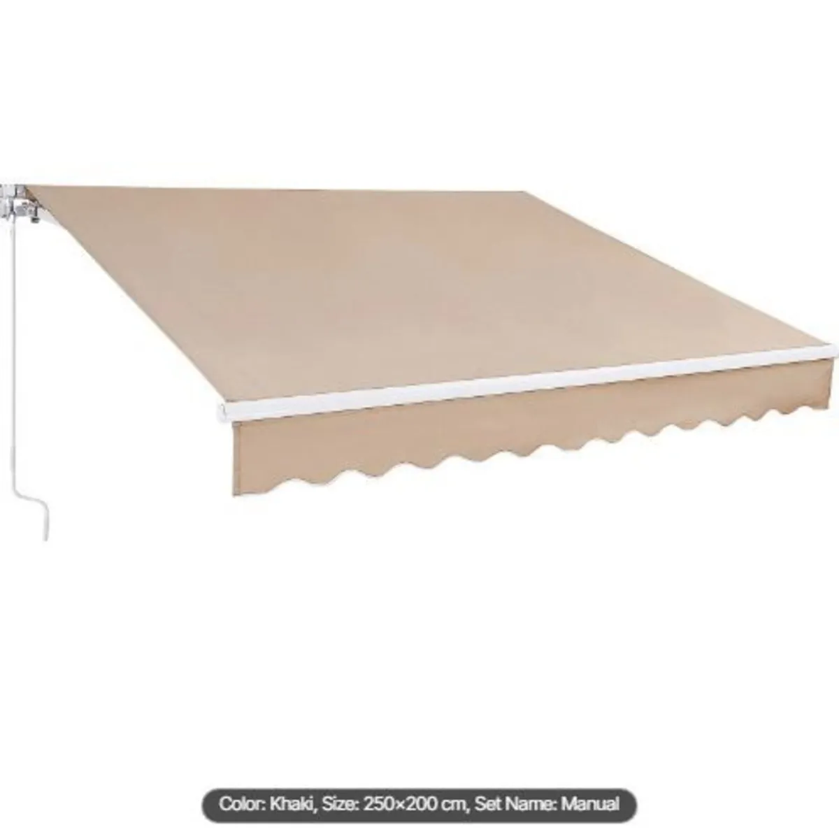 Manual Retractable Awning, 8 x 7 ft Outdoor - Image 1