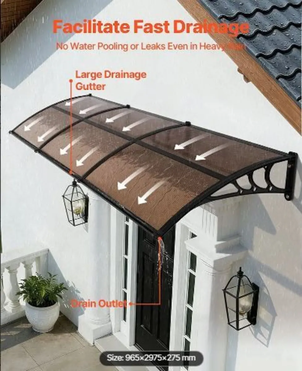 Awnings for Door Entrance, 38 x 117 in - Image 3