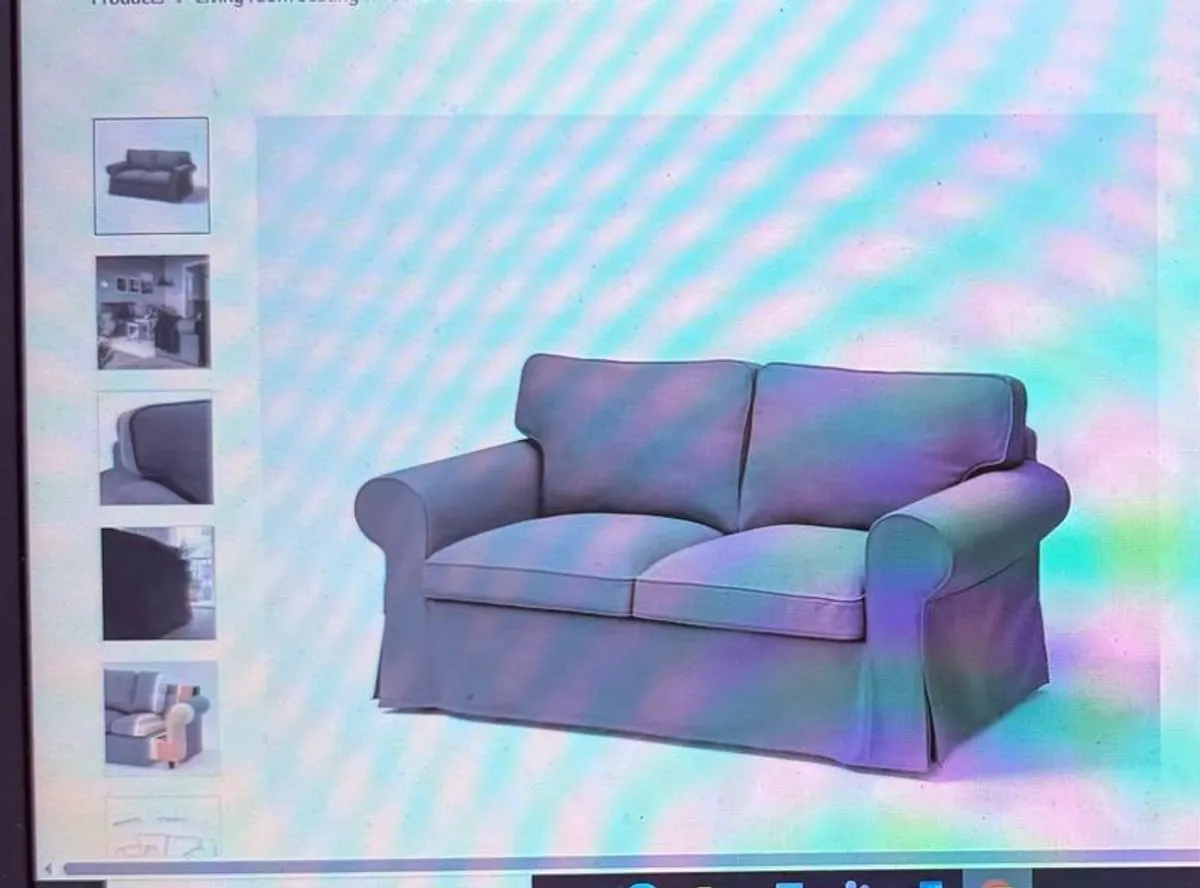 2 seat sofa new with two sets of covers - Image 1