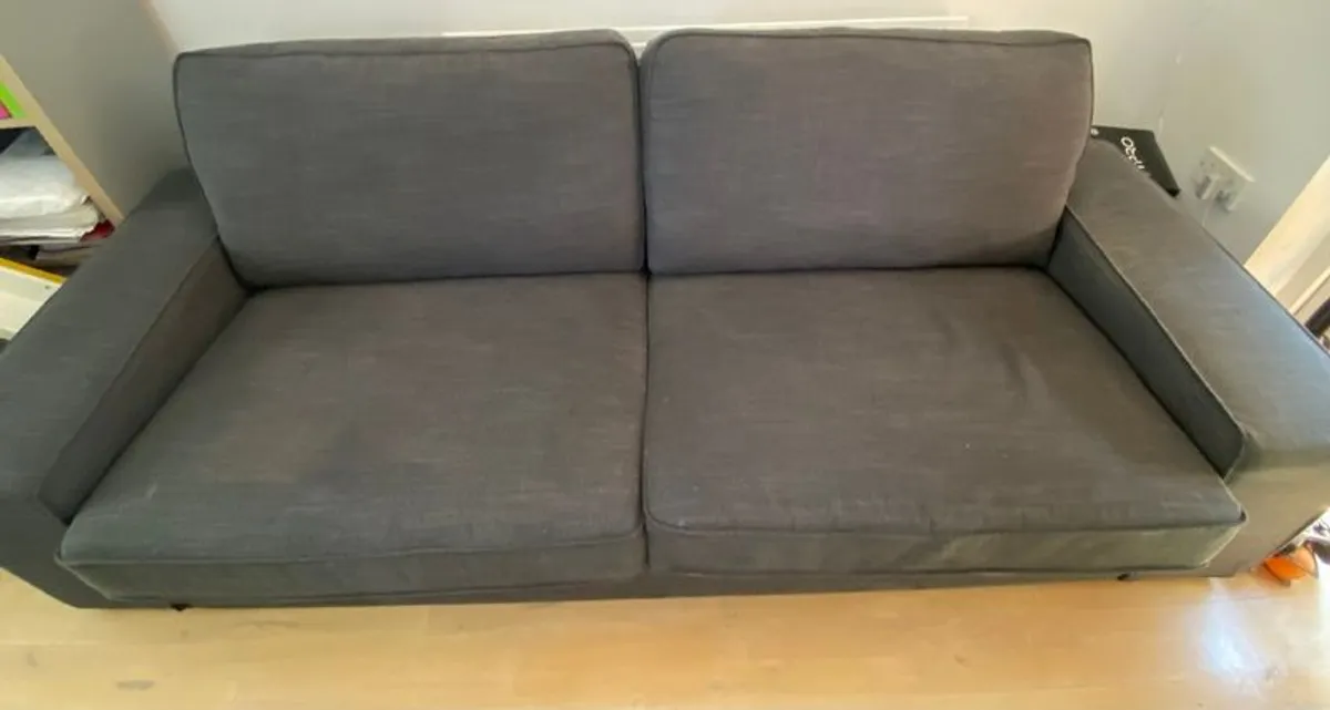 Stylish Dark Grey Sofa , quick sale - Image 1