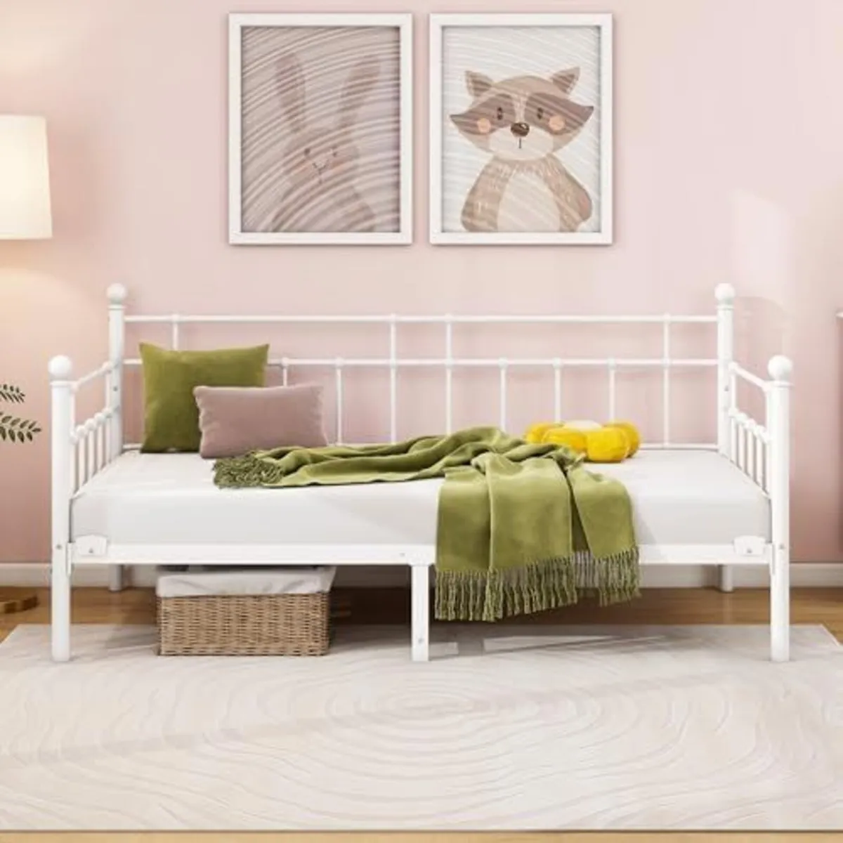 3ft Sofa Bed Steel Slats Platform Bed Frame 90x190 - Image 1
