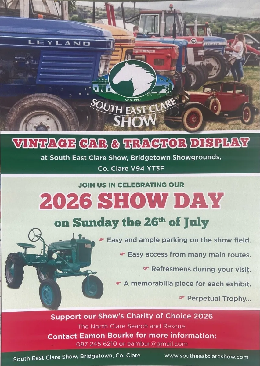 South East Clare Show, Bridgetown 26th July 2026