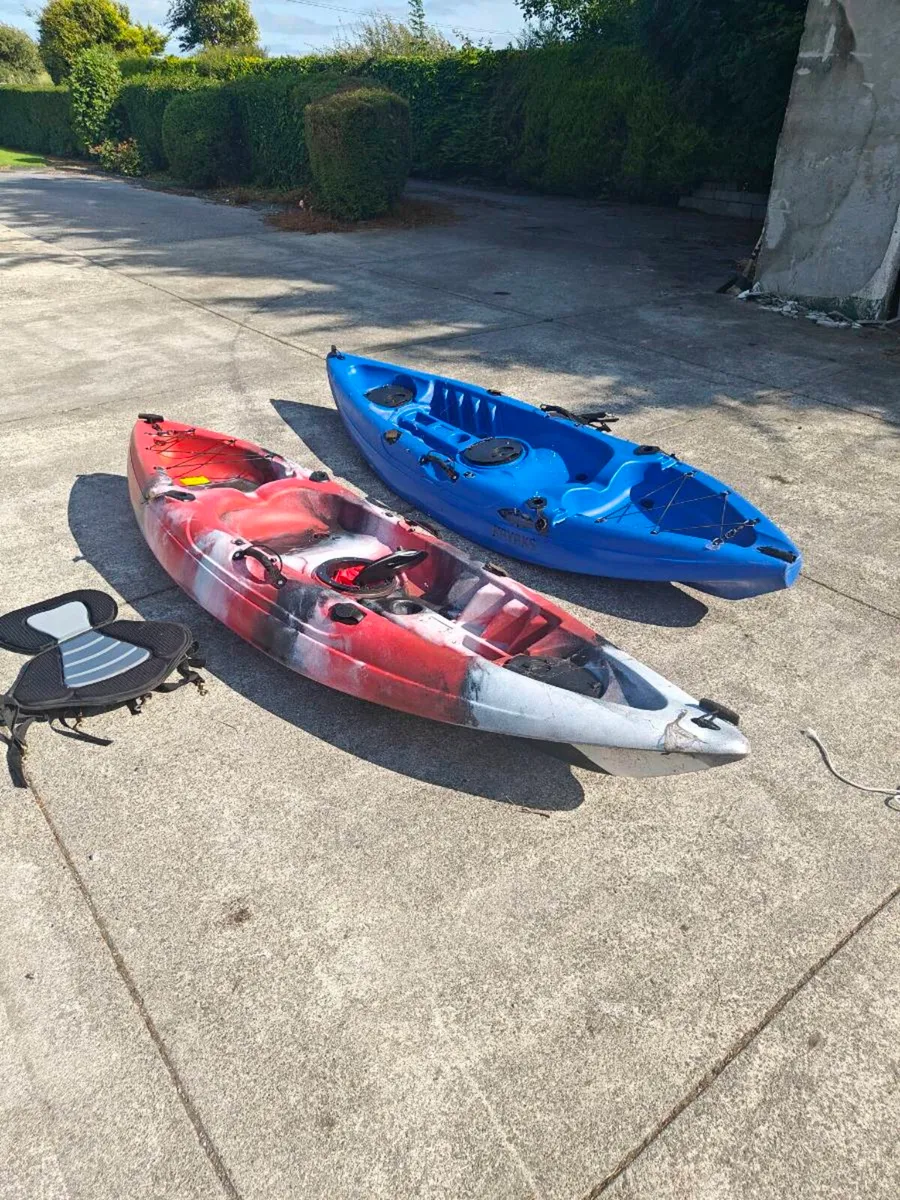 2 x FnG Kayaks 7.8ft With Seats Padels and Life Ja - Image 1