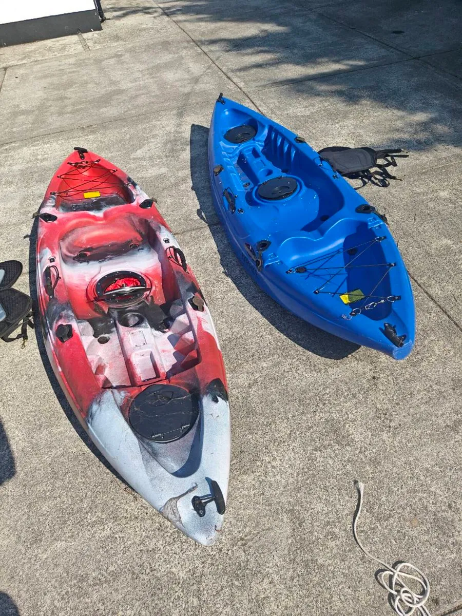 2 x FnG Kayaks 7.8ft With Seats Padels and Life Ja - Image 2