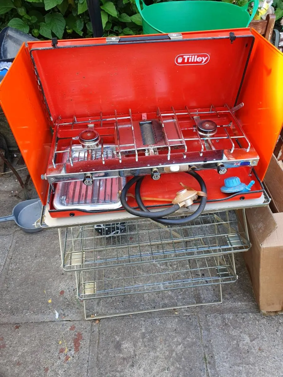 Vintage Tiley 2 burner gas foldaway stove - Image 2
