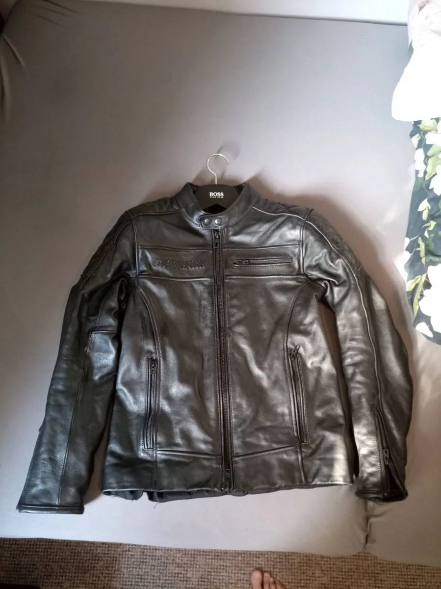 ENGINEHAWK LEATHER MOTORCYCLE JACKET - Image 1