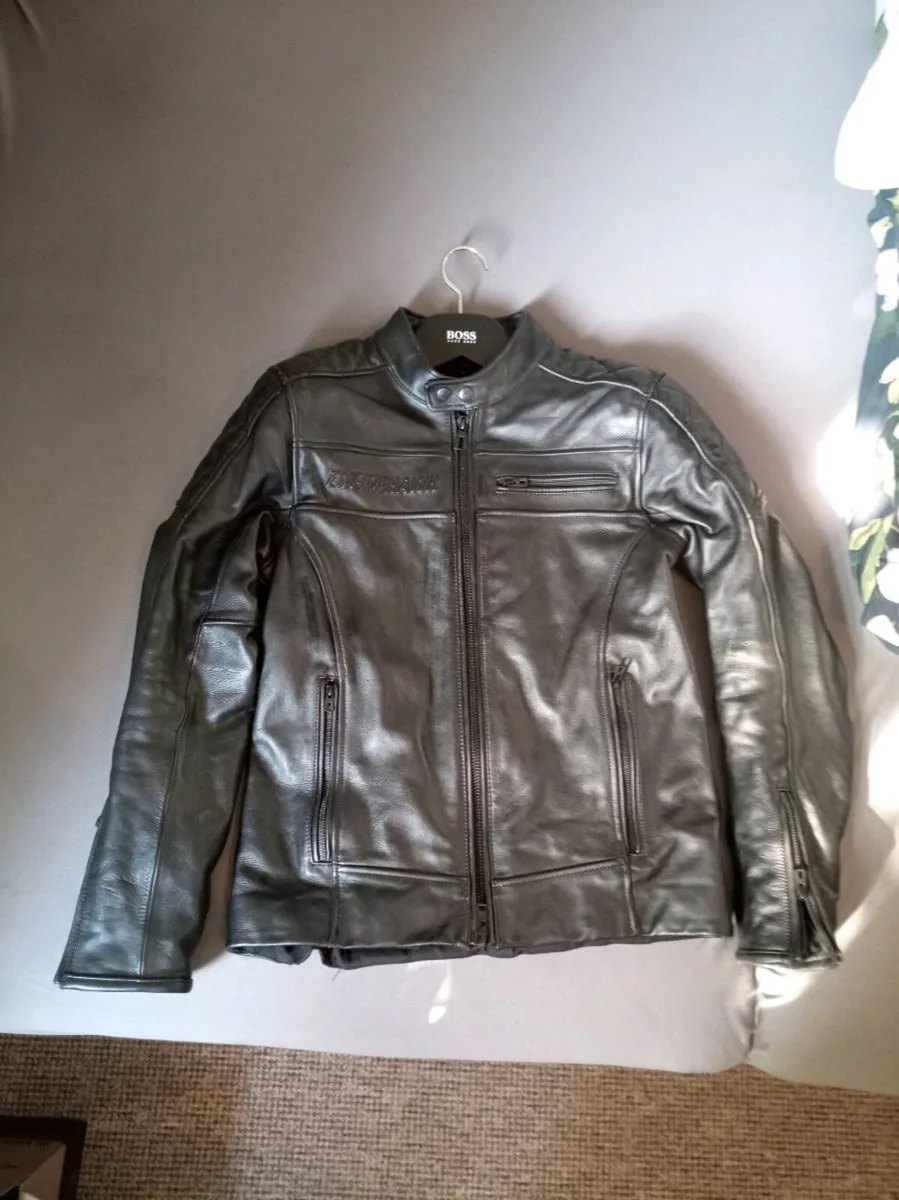 ENGINEHAWK LEATHER MOTORCYCLE JACKET - Image 2
