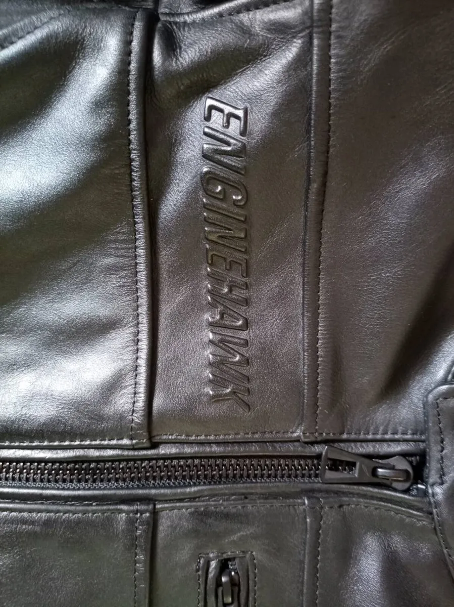 ENGINEHAWK LEATHER MOTORCYCLE JACKET - Image 3