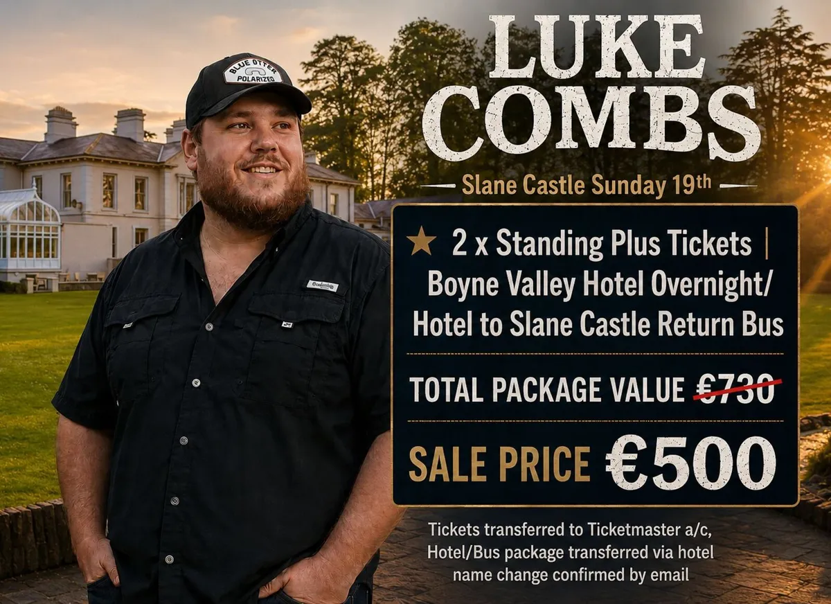 Luke Combs Tickets Hotel Bus Transfer Sunday 19th - Image 1