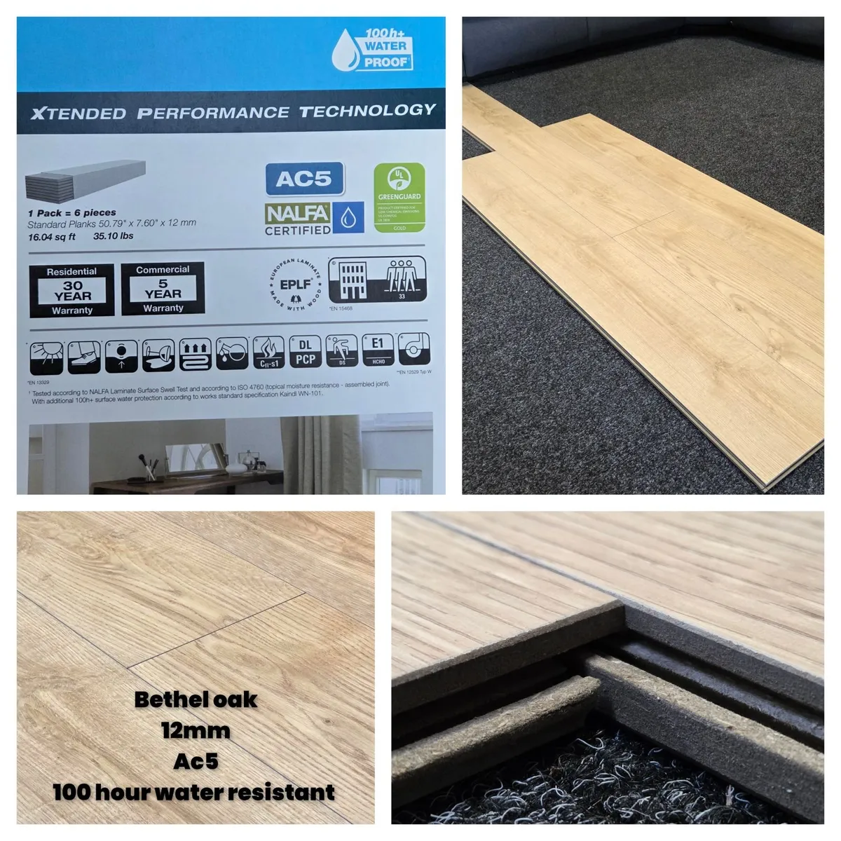 12mm laminated click flooring Hardest wearing , - Image 4